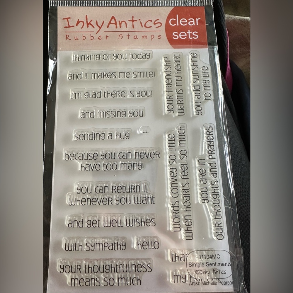 Inky Antics Clear Stamp Set Simple Sentiments -11104MC